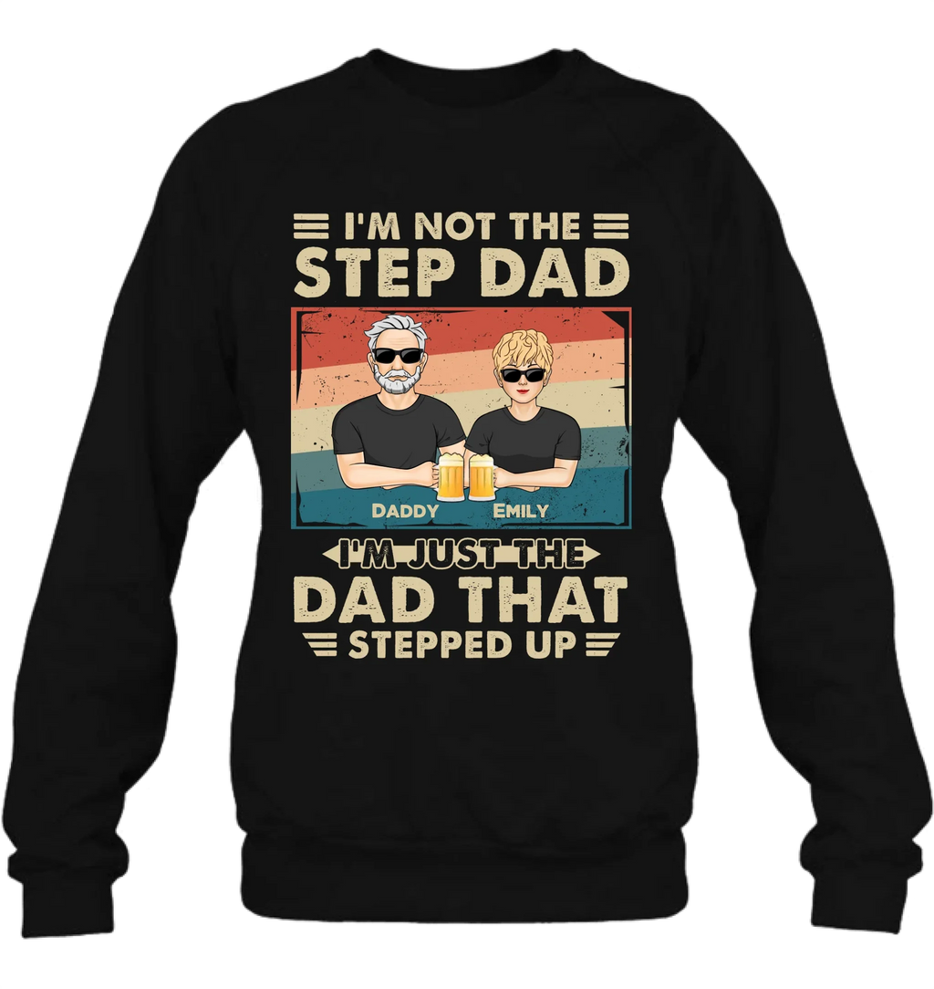 Personalized Step Dad Shirt/Sweater/Hoodie - Dad With Up To 4 Children - Father's Day Gift Idea For Step Dad