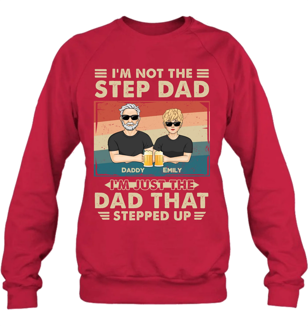 Personalized Step Dad Shirt/Sweater/Hoodie - Dad With Up To 4 Children - Father's Day Gift Idea For Step Dad
