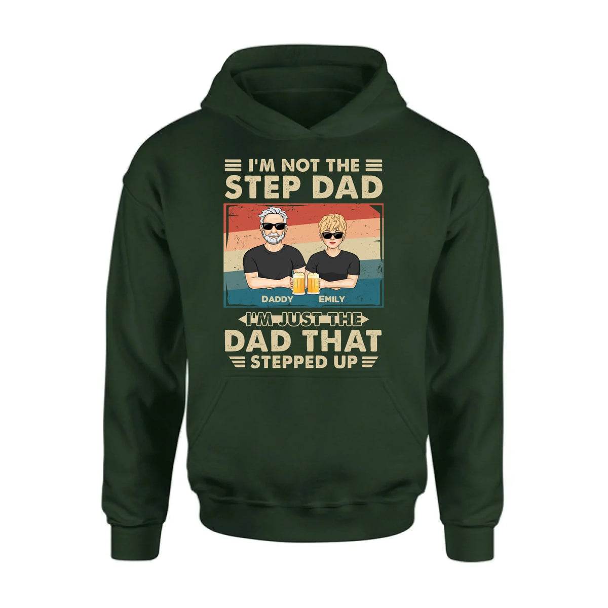 Personalized Step Dad Shirt/Sweater/Hoodie - Dad With Up To 4 Children - Father's Day Gift Idea For Step Dad