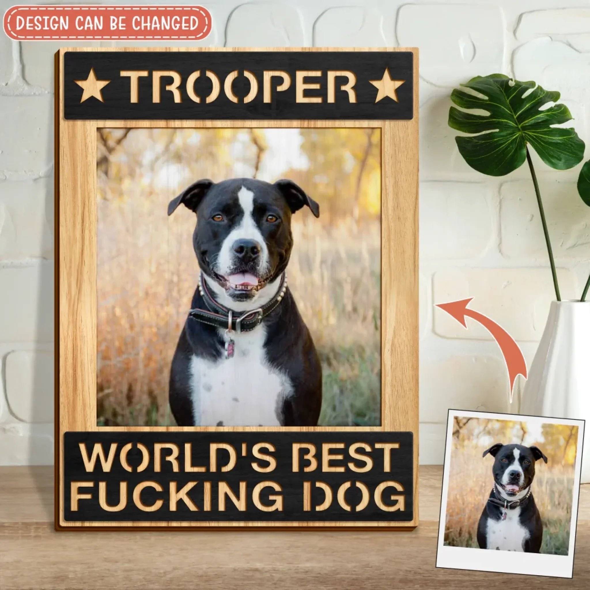 Personalized Dog Photo Wooden Art - Gift Idea For Dog Lover