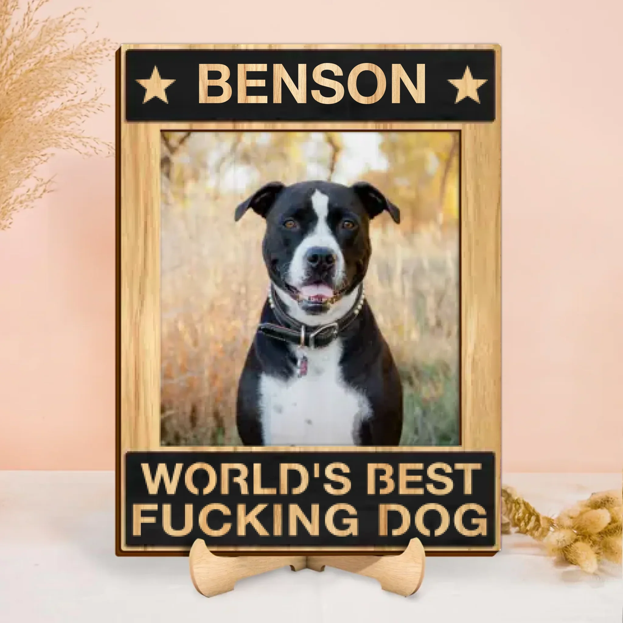 Personalized Dog Photo Wooden Art - Gift Idea For Dog Lover