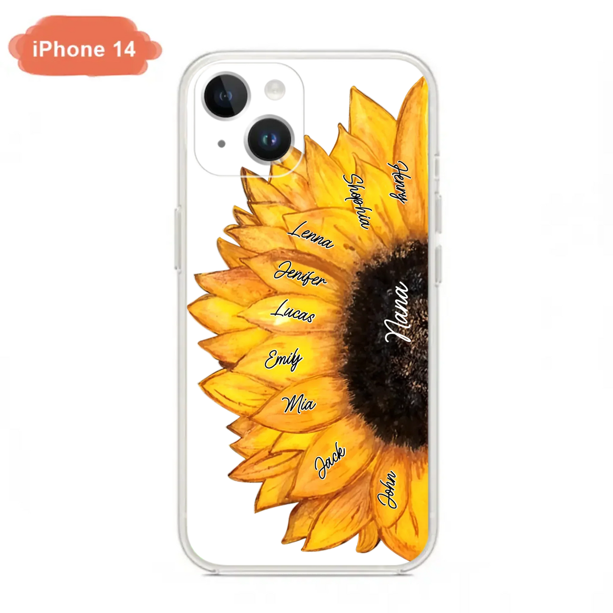 Custom Personalized Sunflower Grandma Phone Case -Upto 9 Kids - Mother's Day Gift Idea for Mom/Grandma