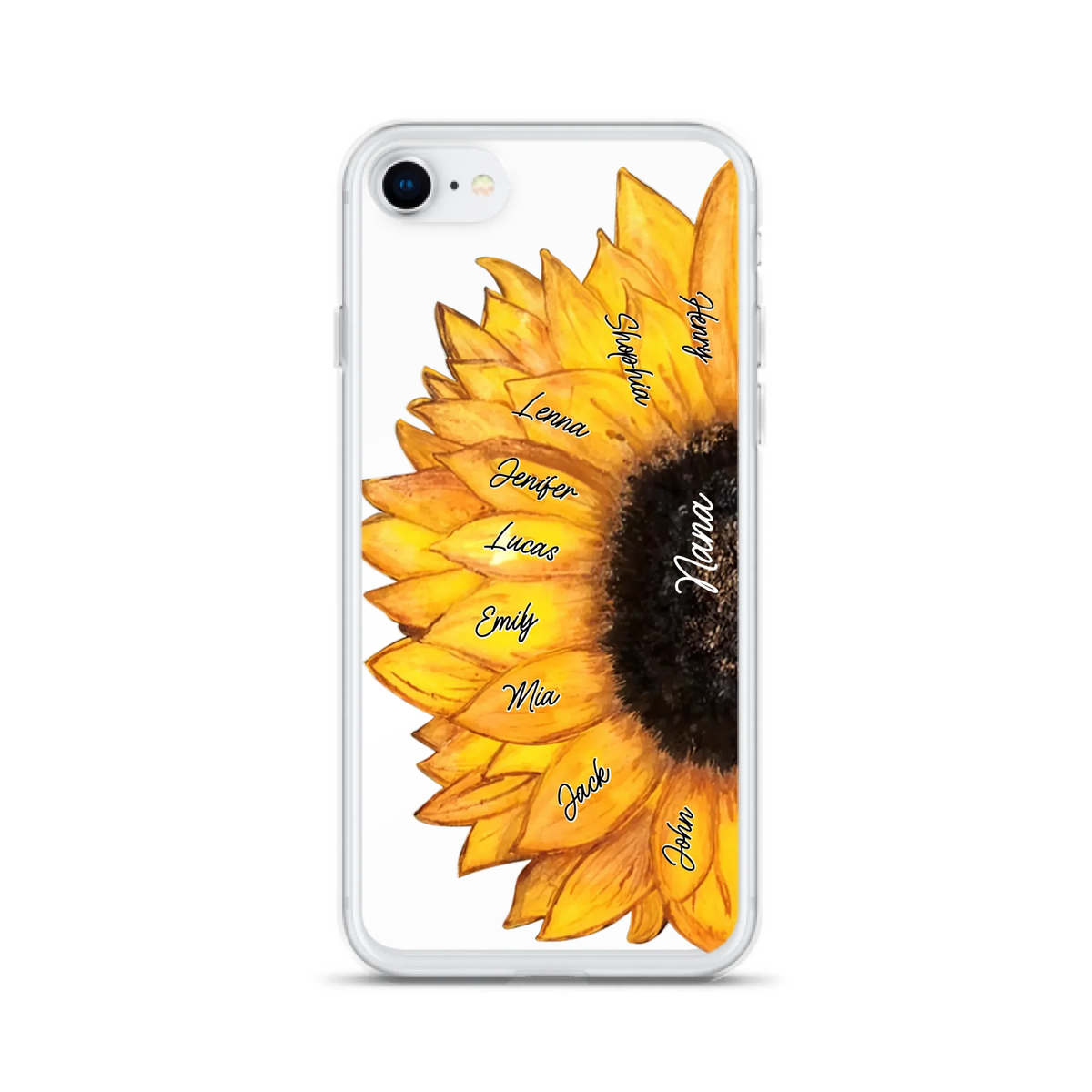 Custom Personalized Sunflower Grandma Phone Case -Upto 9 Kids - Mother's Day Gift Idea for Mom/Grandma