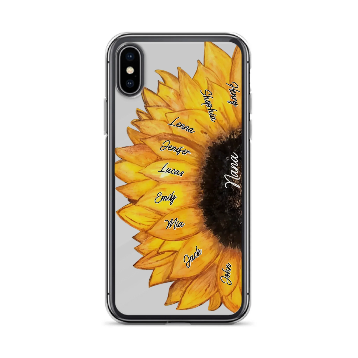 Custom Personalized Sunflower Grandma Phone Case -Upto 9 Kids - Mother's Day Gift Idea for Mom/Grandma