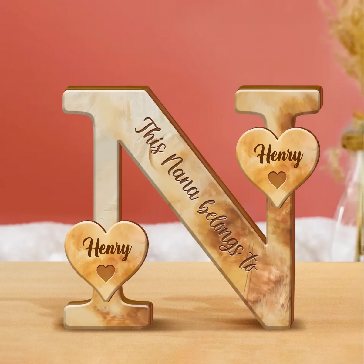 Personalized Nana Wooden Art - Mother's Day/Birthday Gift For Grandma - Up to 7 Grandkids - This Grandma Belongs To