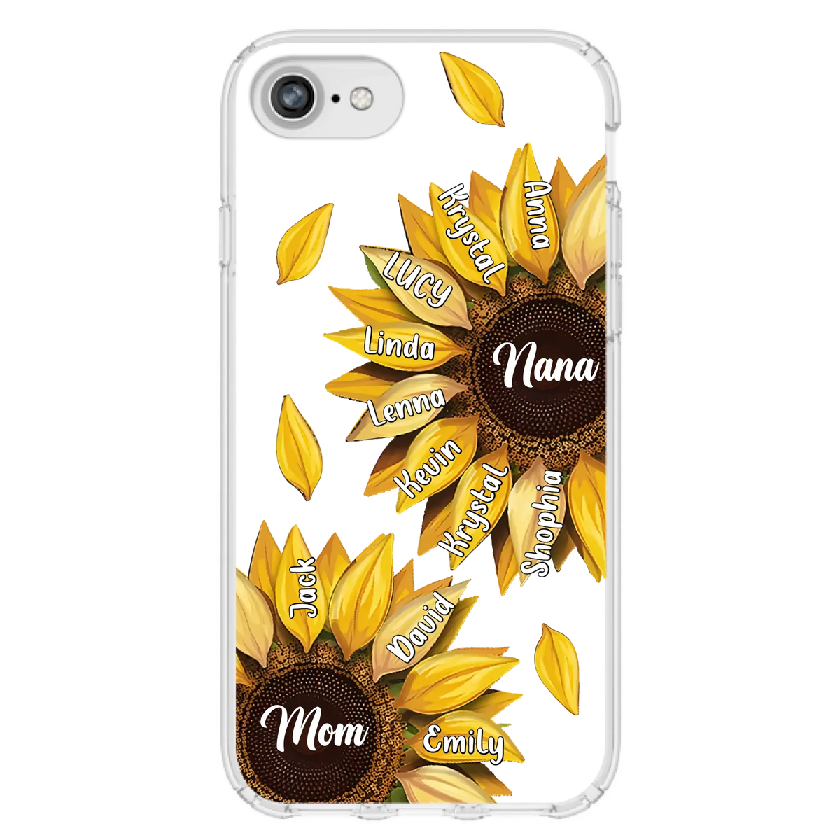 Custom Personalized Sunflower Grandma Phone Case -Upto 11 Kids - Mother's Day Gift Idea for Mom/Grandma -  Case For iPhone/Samsung