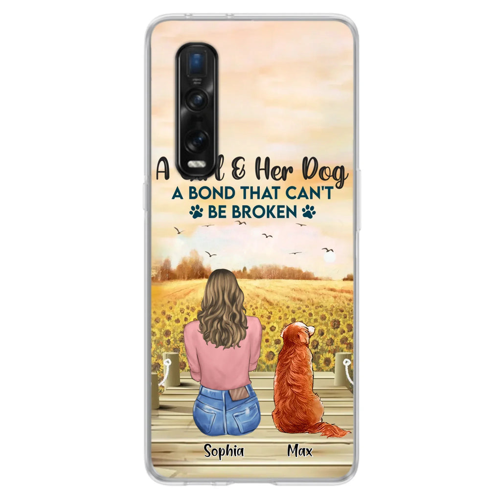 Personalized Dog Mom Phone Case - Gift Idea For Dog Lover - A Girl & Her Dog A Bond That Can't Be Broken - Xiaomi/Oppo/Huawei