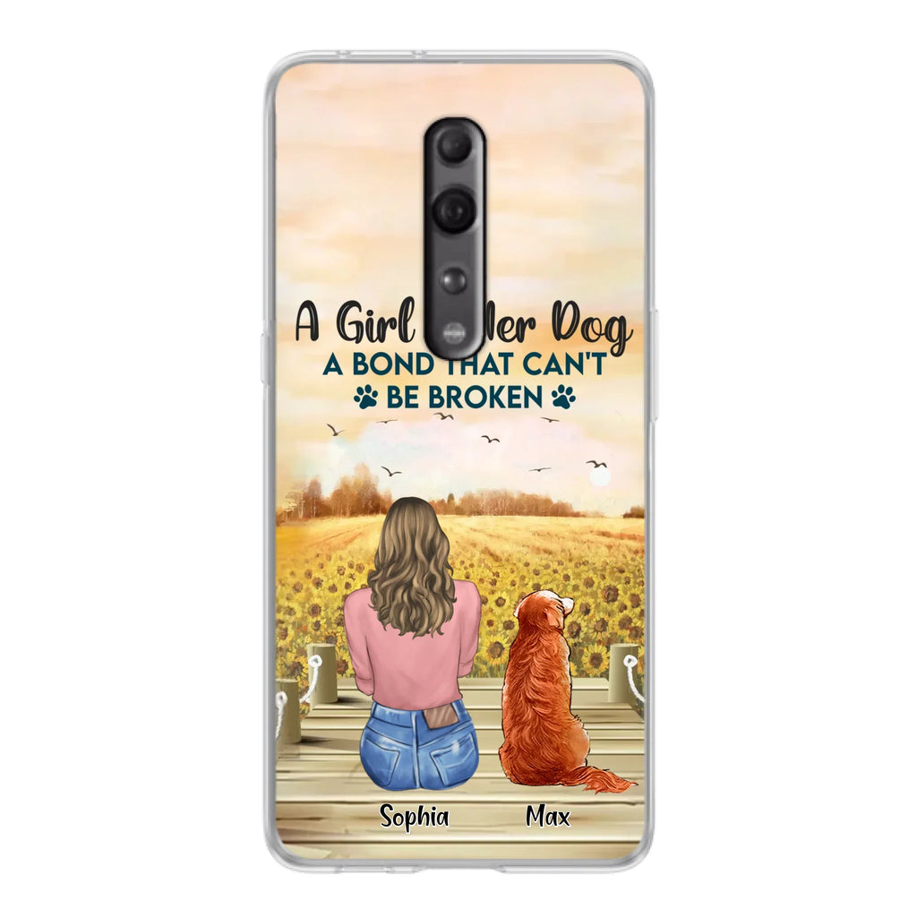 Personalized Dog Mom Phone Case - Gift Idea For Dog Lover - A Girl & Her Dog A Bond That Can't Be Broken - Xiaomi/Oppo/Huawei