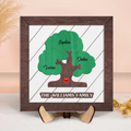 Personalized Family Tree Wooden Art - Gift Idea For Family - Custom Names