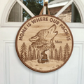 Personalized Wolf Mama Doorsign - Up to 4 Kids - Gift Idea For Mother's Day