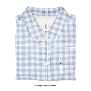 DL857 Light Blue Grid Women's
