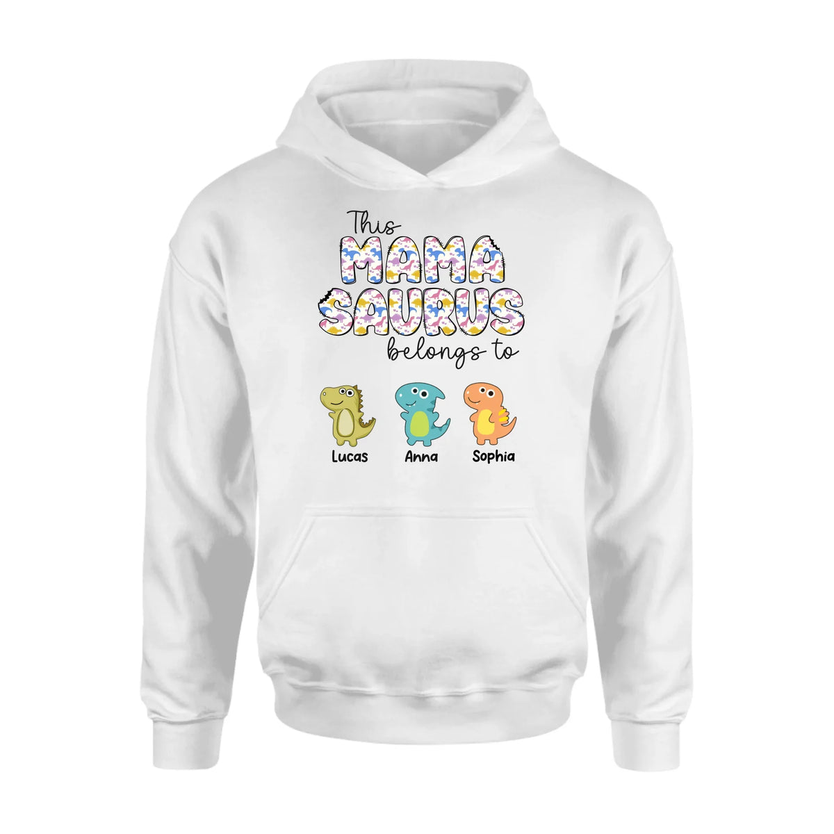 Personalized Mamasaurus T-Shirt/ Long Sleeve/  Sweatshirt/ Hoodie - Mother's Day Gift For Mom