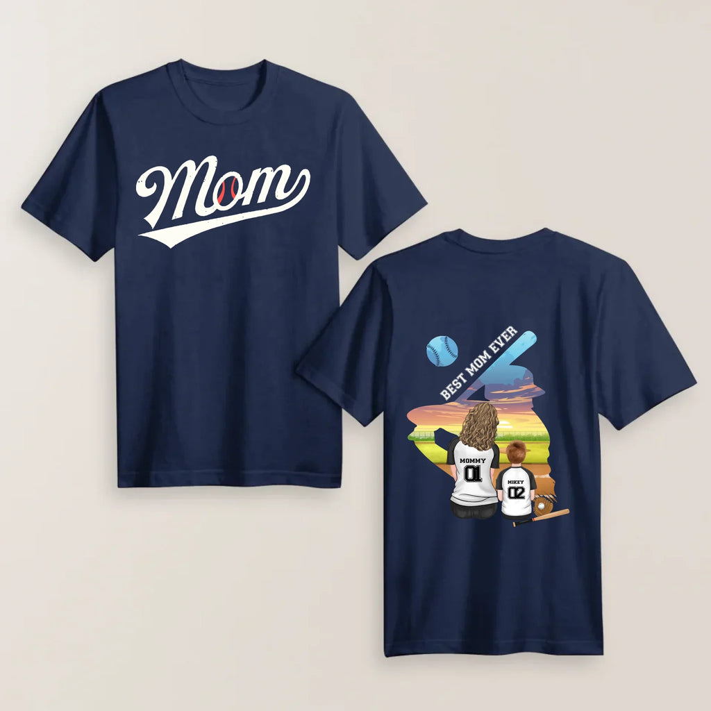 Personalized Baseball Mom T-shirt/ Hoodie/ Sweater - Mother's Day Gift Idea - Best Mom Ever