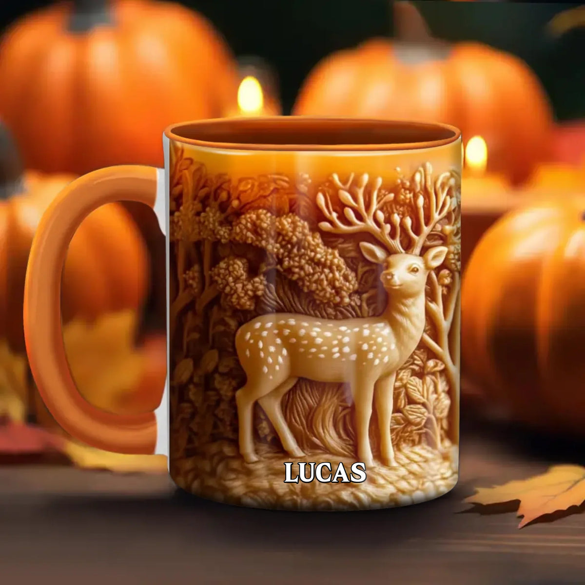 Personalized 3D Deer Hunting Accent Mug - Gift Idea For Hunting Lover