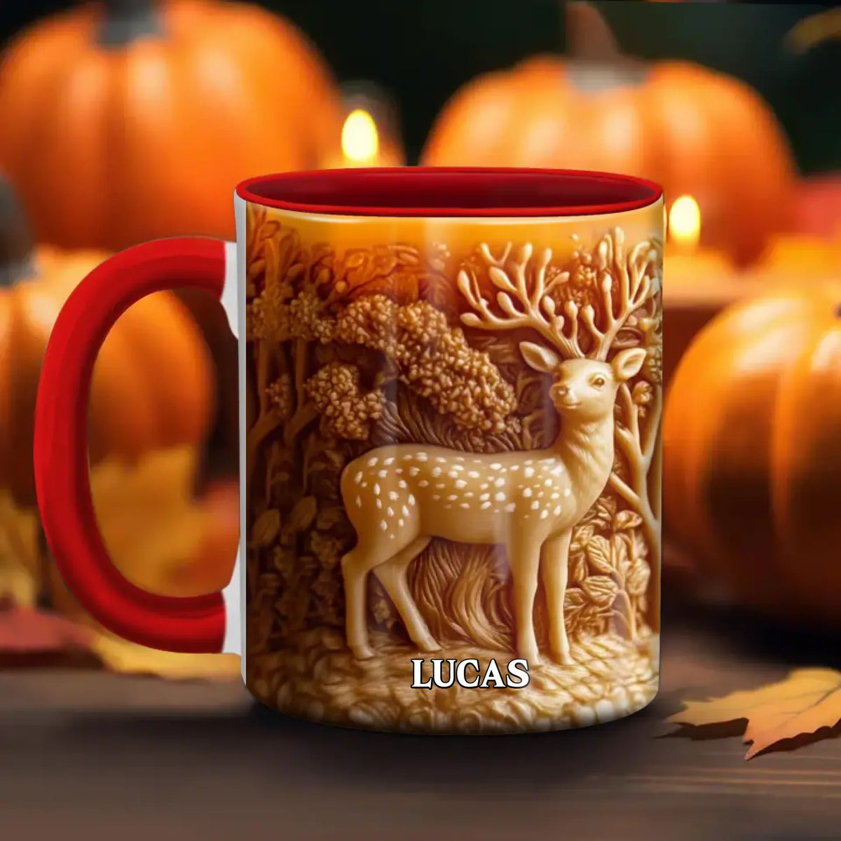 Personalized 3D Deer Hunting Accent Mug - Gift Idea For Hunting Lover
