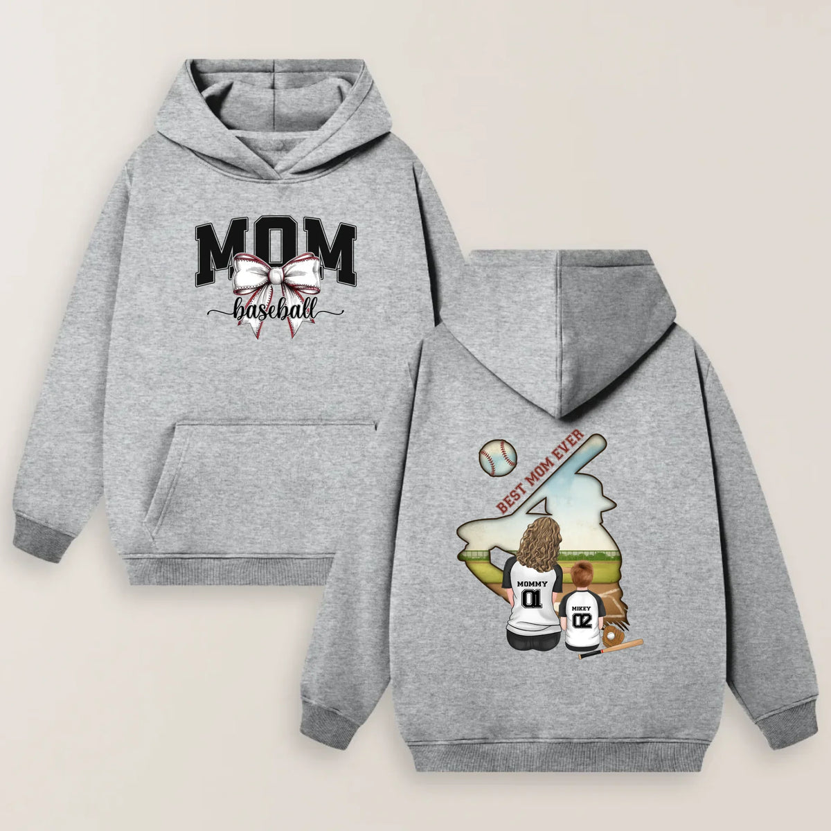 Personalized Baseball Mom T-shirt/ Hoodie/ Sweater - Mother's Day Gifts Idea