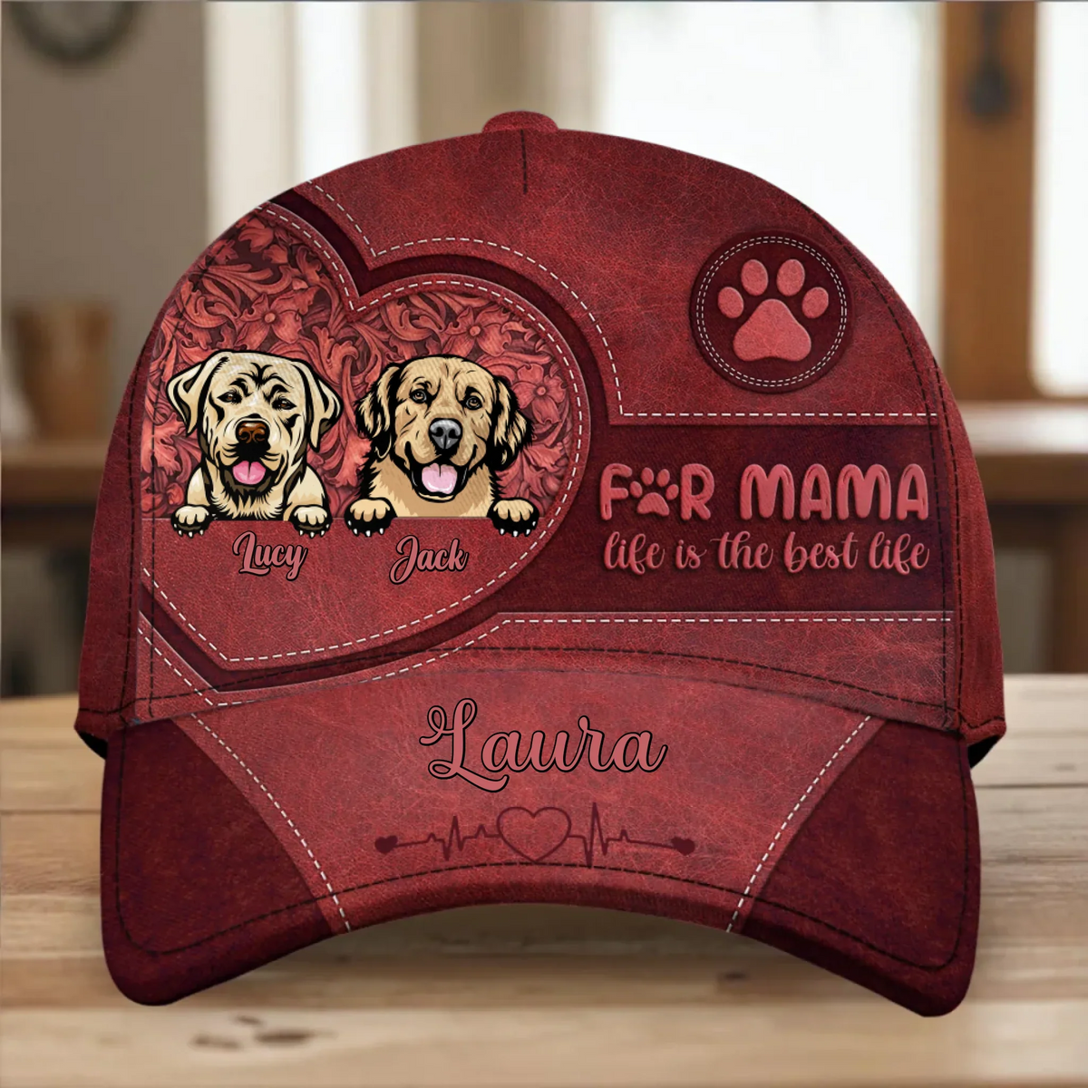 Personalized Dog Mom Classic Cap - Mother's Day Gift Idea for for Dog Lovers - Fur Mama