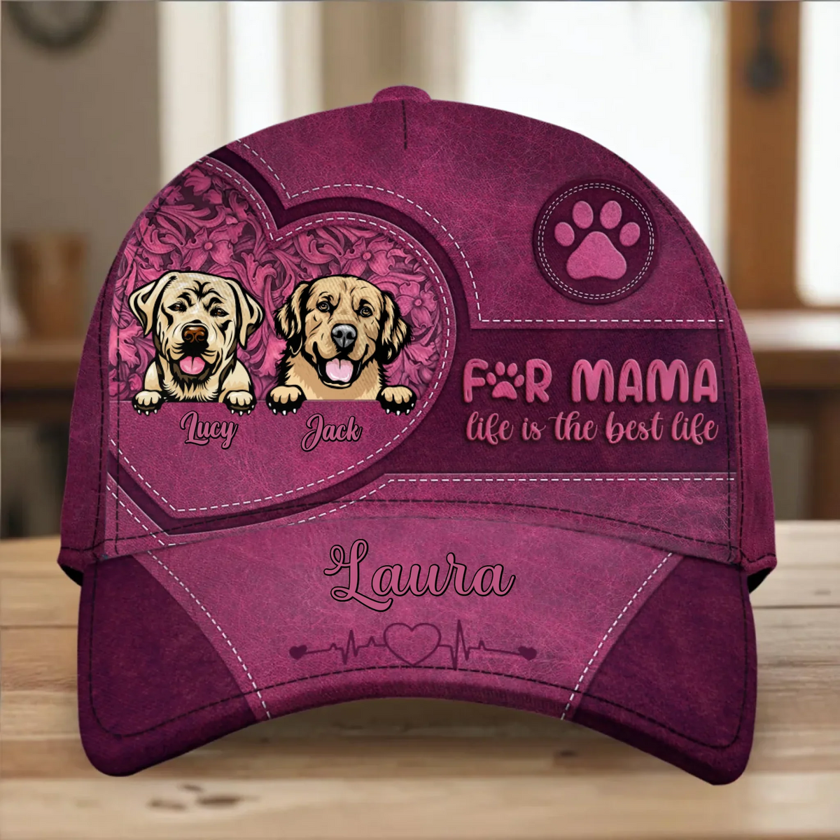 Personalized Dog Mom Classic Cap - Mother's Day Gift Idea for for Dog Lovers - Fur Mama