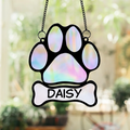 Personalized Memorial Paw Hanging Suncatcher - Memorial Gift Idea For Dog Lover