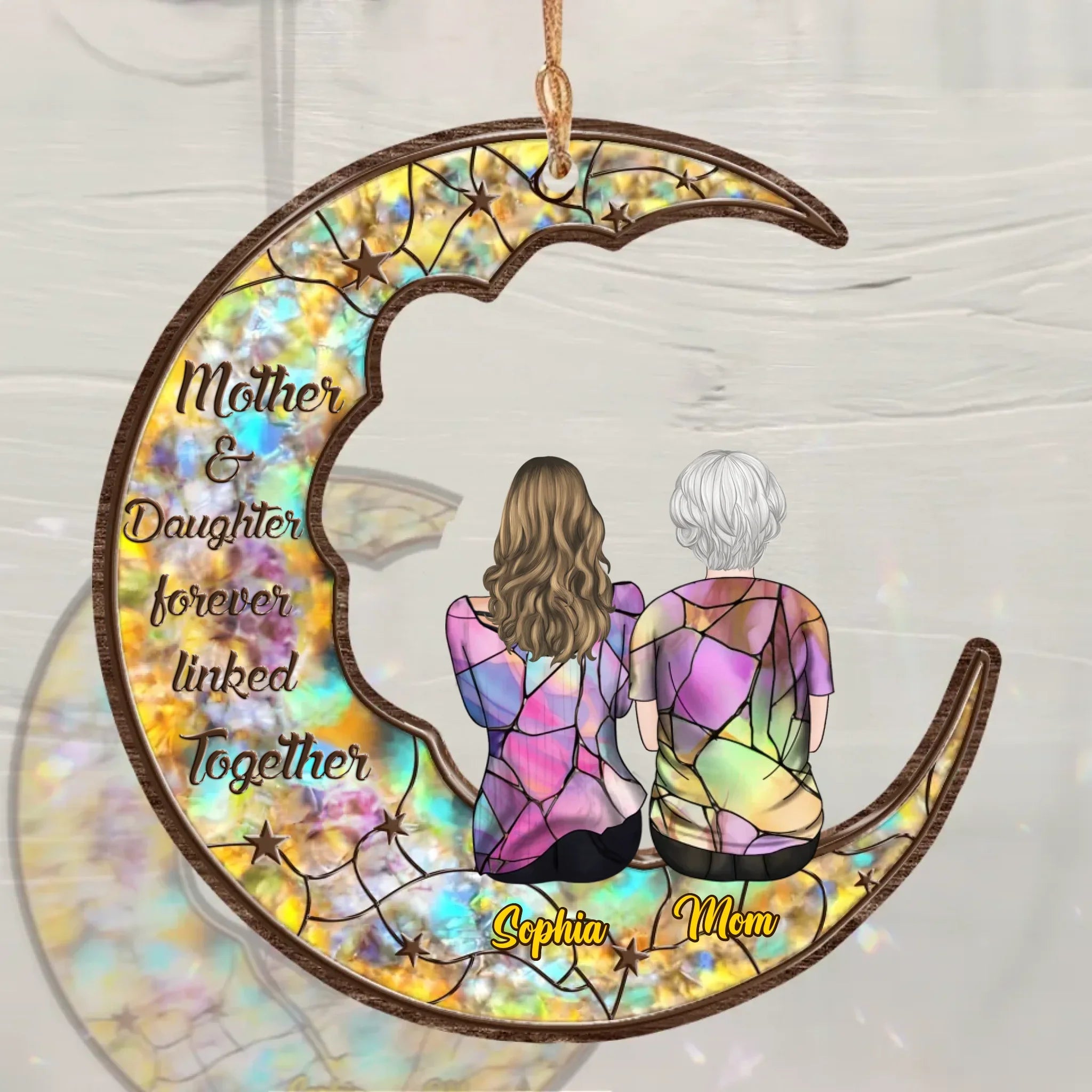 Personalized Mother And Daughter Suncatcher - Mother's Day Gift Idea