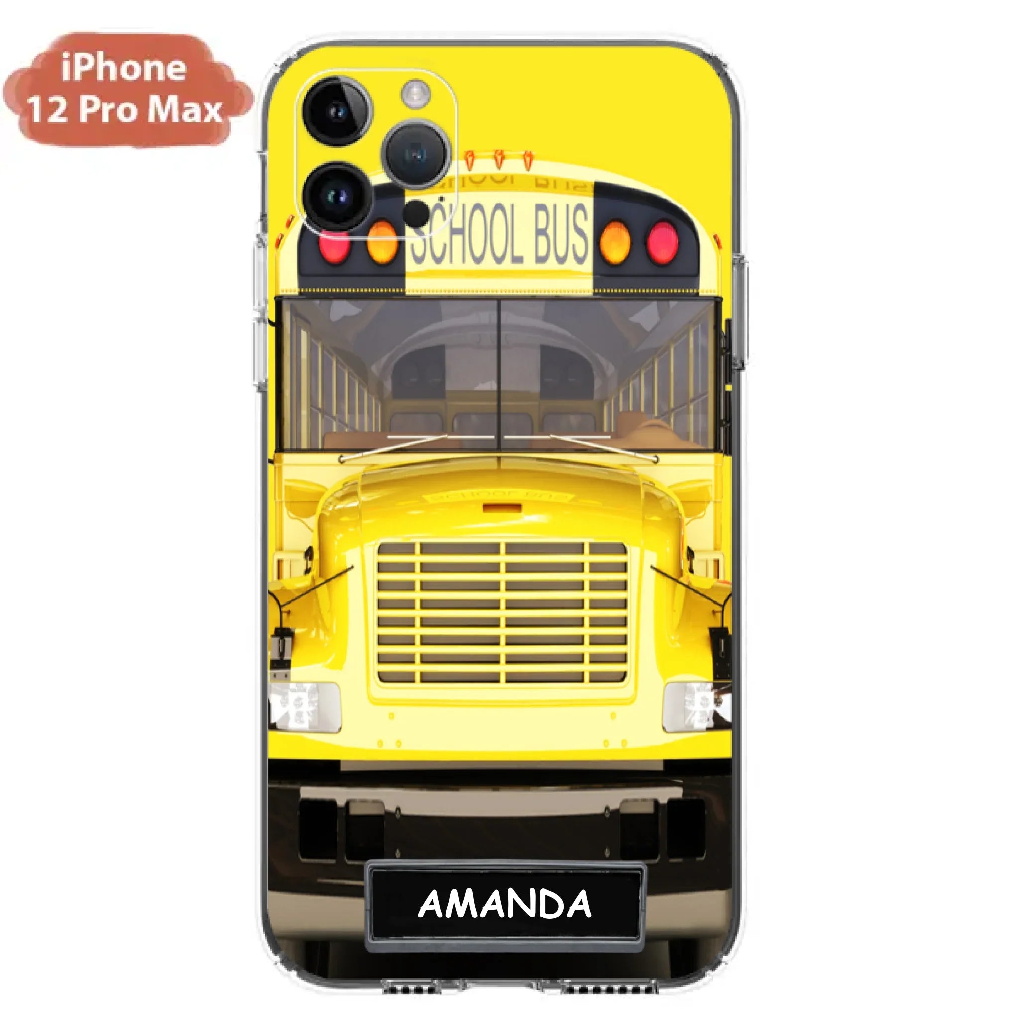 Personalized School Bus Phone Case - Gift Idea For School Bus Lovers - Case For iPhone, Samsung and Xiaomi