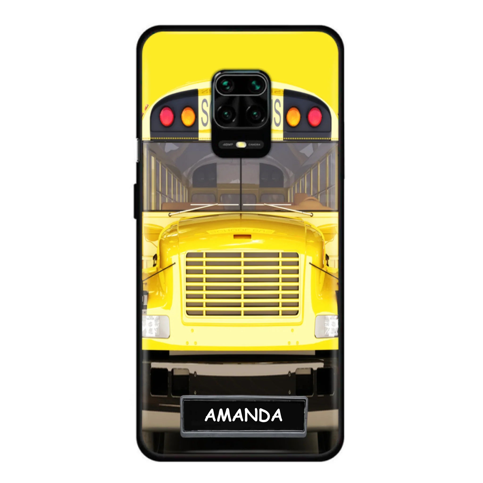 Personalized School Bus Phone Case - Gift Idea For School Bus Lovers - Case For iPhone, Samsung and Xiaomi