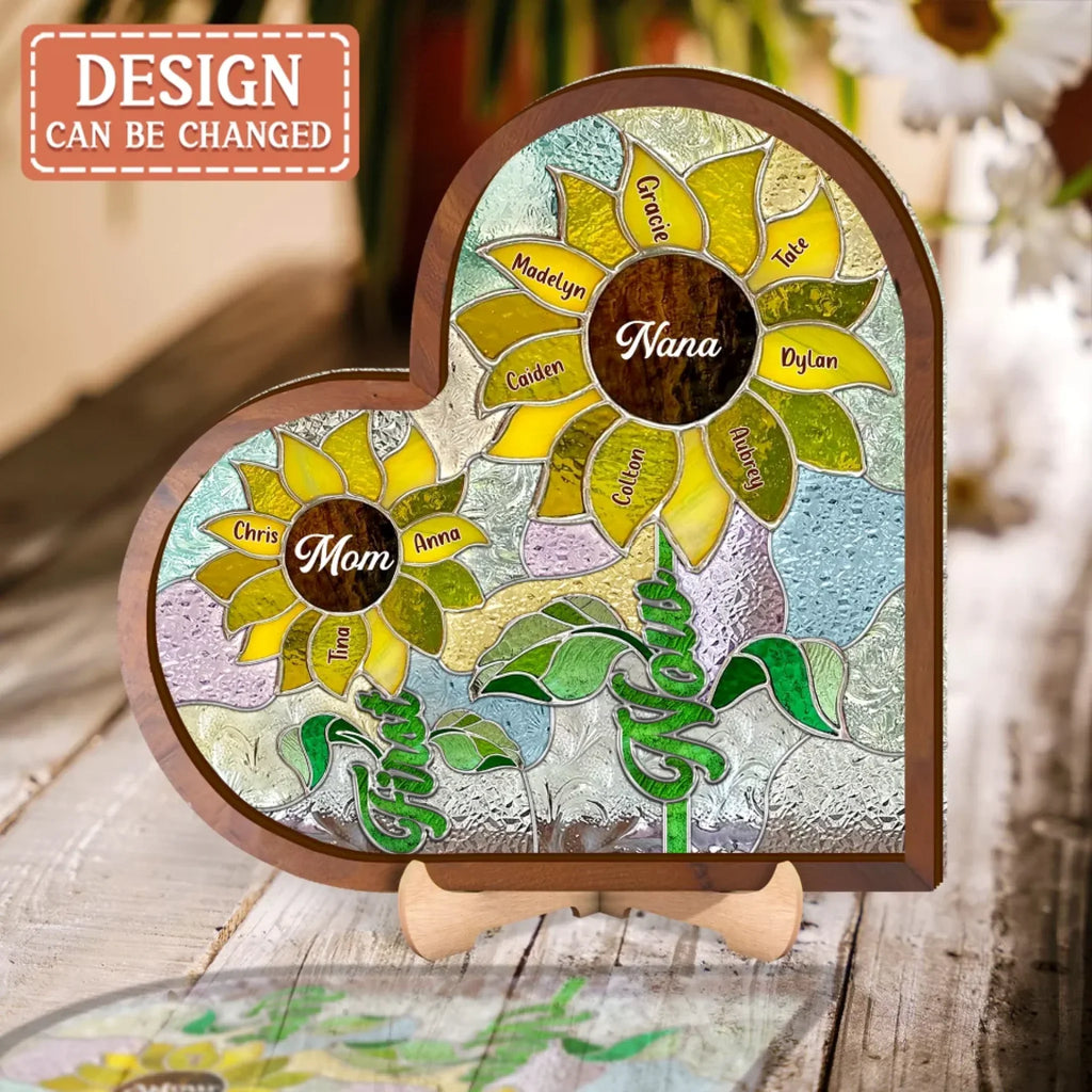 Personalized First Mom Now Nana Sunflower Suncatcher - Mother's Day Gift Idea
