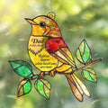 Personalized Memorial Robins Bird Colorful Suncatcher - Memorial Gift Idea - Robins Appear When Loved Ones Are Near