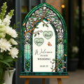 Personalized Acrylic Wedding Sign - Anniversary/Wedding Gift Idea For Couple