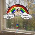 Personlized Dog Photo Hologram Window Hanging With Crystal Charm - Gift Idea For Dog Lover