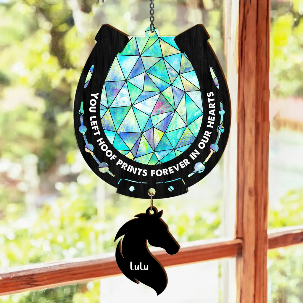 Personalized Memorial Pet 2 Layers Wood Suncatcher - Memorial Gift Idea For Dog/Cat/Horse Owner