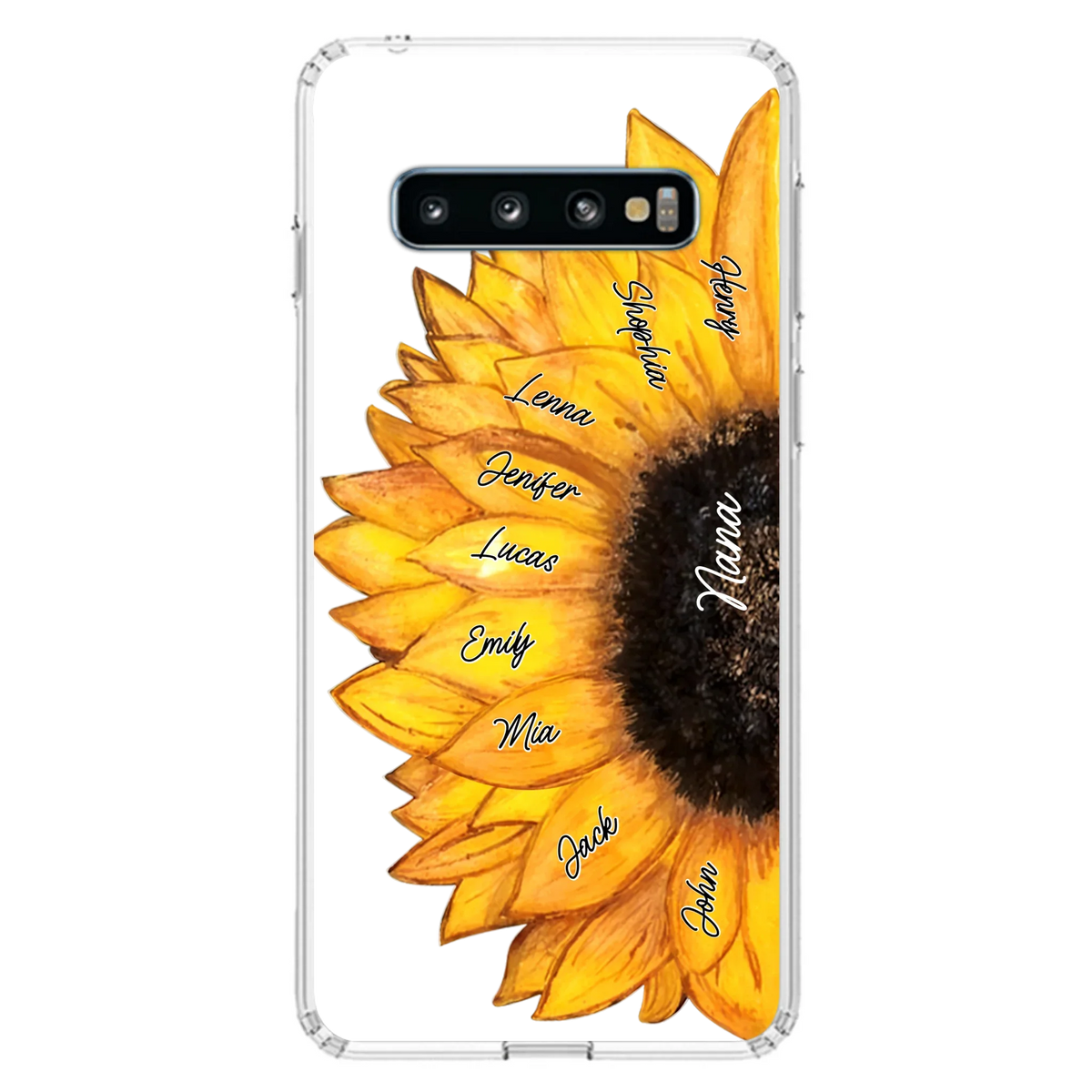 Custom Personalized Sunflower Grandma Phone Case -Upto 9 Kids - Mother's Day Gift Idea for Mom/Grandma