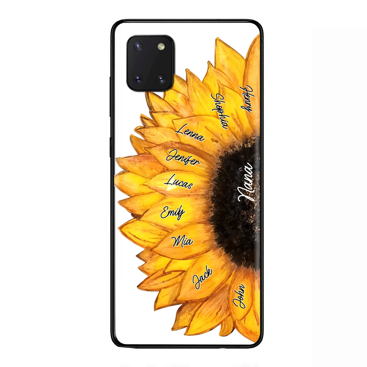 Custom Personalized Sunflower Grandma Phone Case -Upto 9 Kids - Mother's Day Gift Idea for Mom/Grandma