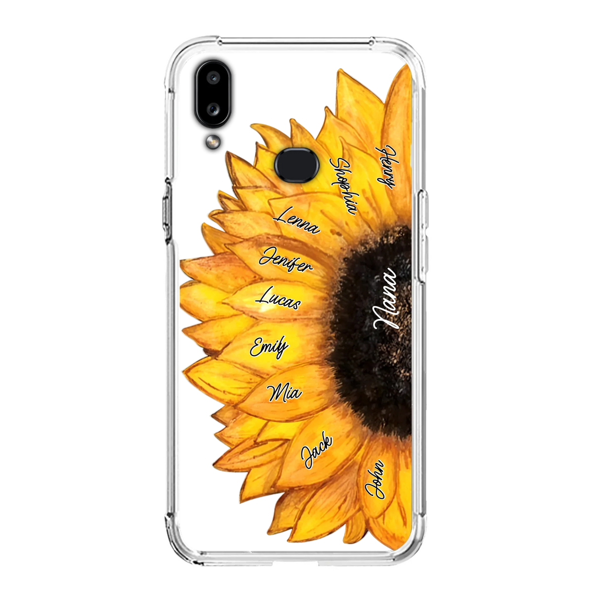 Custom Personalized Sunflower Grandma Phone Case -Upto 9 Kids - Mother's Day Gift Idea for Mom/Grandma