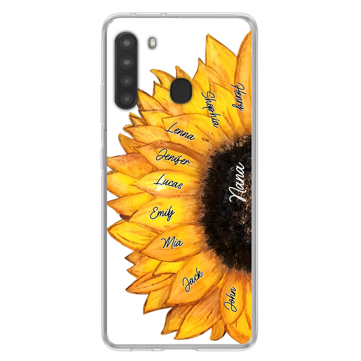 Custom Personalized Sunflower Grandma Phone Case -Upto 9 Kids - Mother's Day Gift Idea for Mom/Grandma