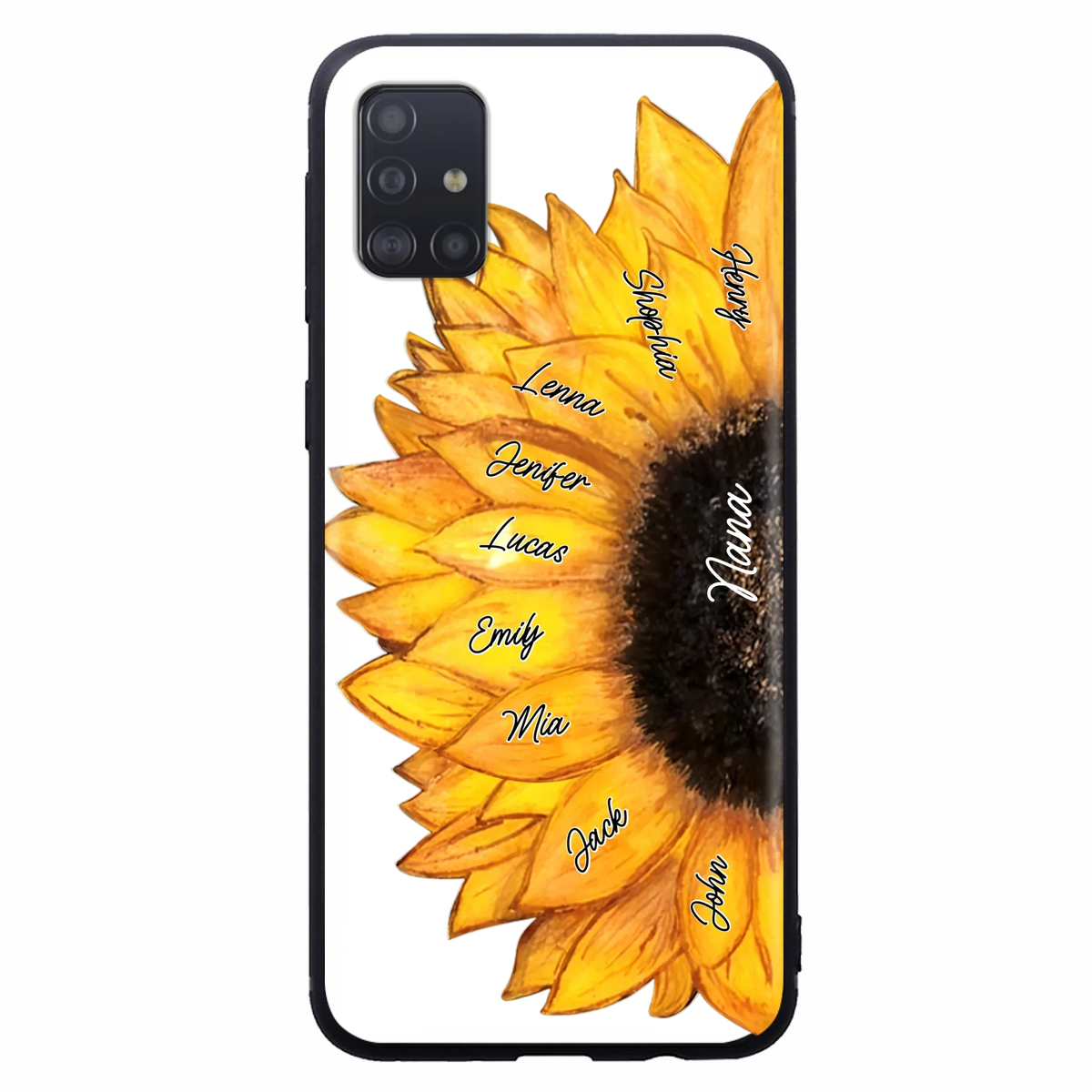 Custom Personalized Sunflower Grandma Phone Case -Upto 9 Kids - Mother's Day Gift Idea for Mom/Grandma