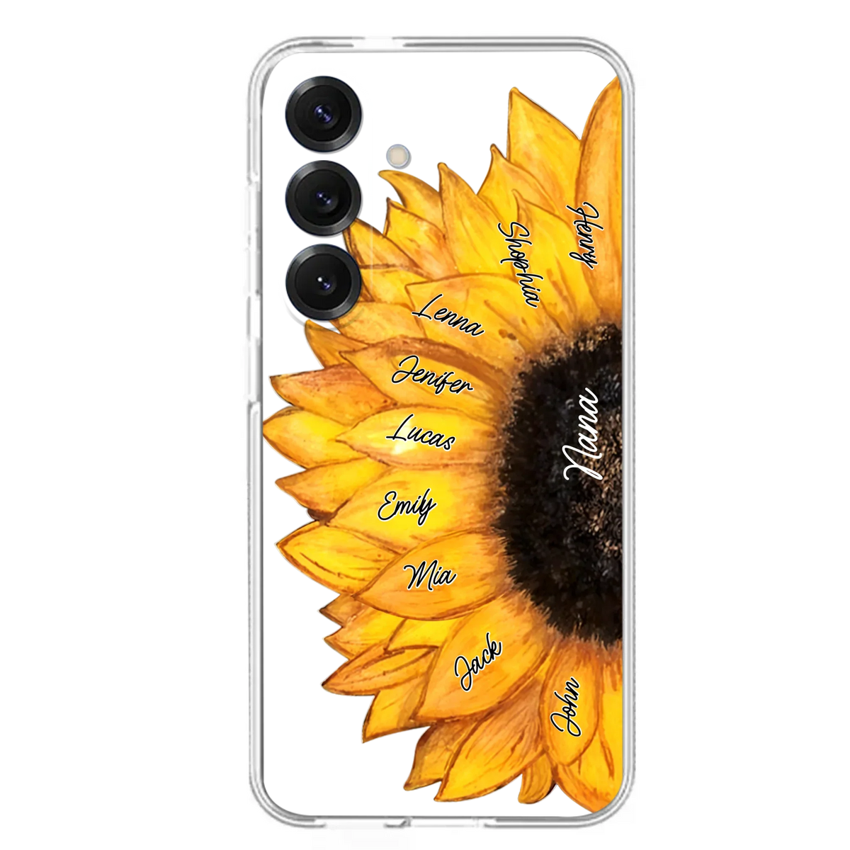 Custom Personalized Sunflower Grandma Phone Case -Upto 9 Kids - Mother's Day Gift Idea for Mom/Grandma