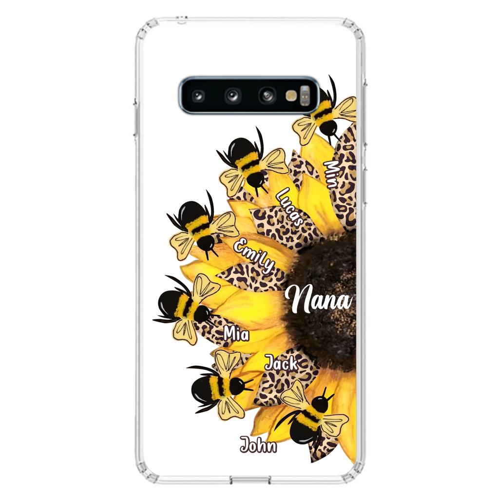 Custom Sunflower Grandma Phone Case - Mother's Day Gift Idea for Mom/Grandma