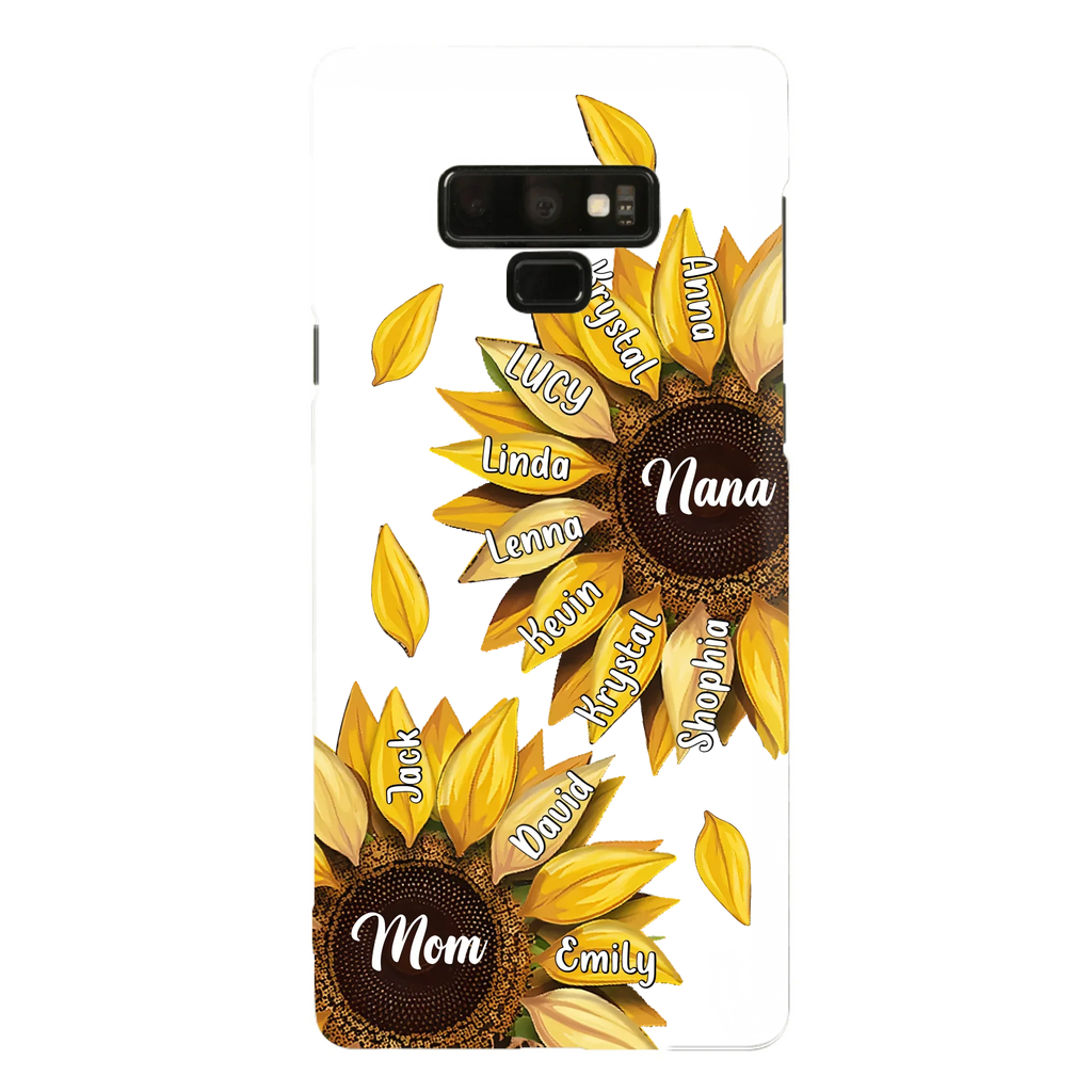 Custom Personalized Sunflower Grandma Phone Case -Upto 11 Kids - Mother's Day Gift Idea for Mom/Grandma -  Case For iPhone/Samsung