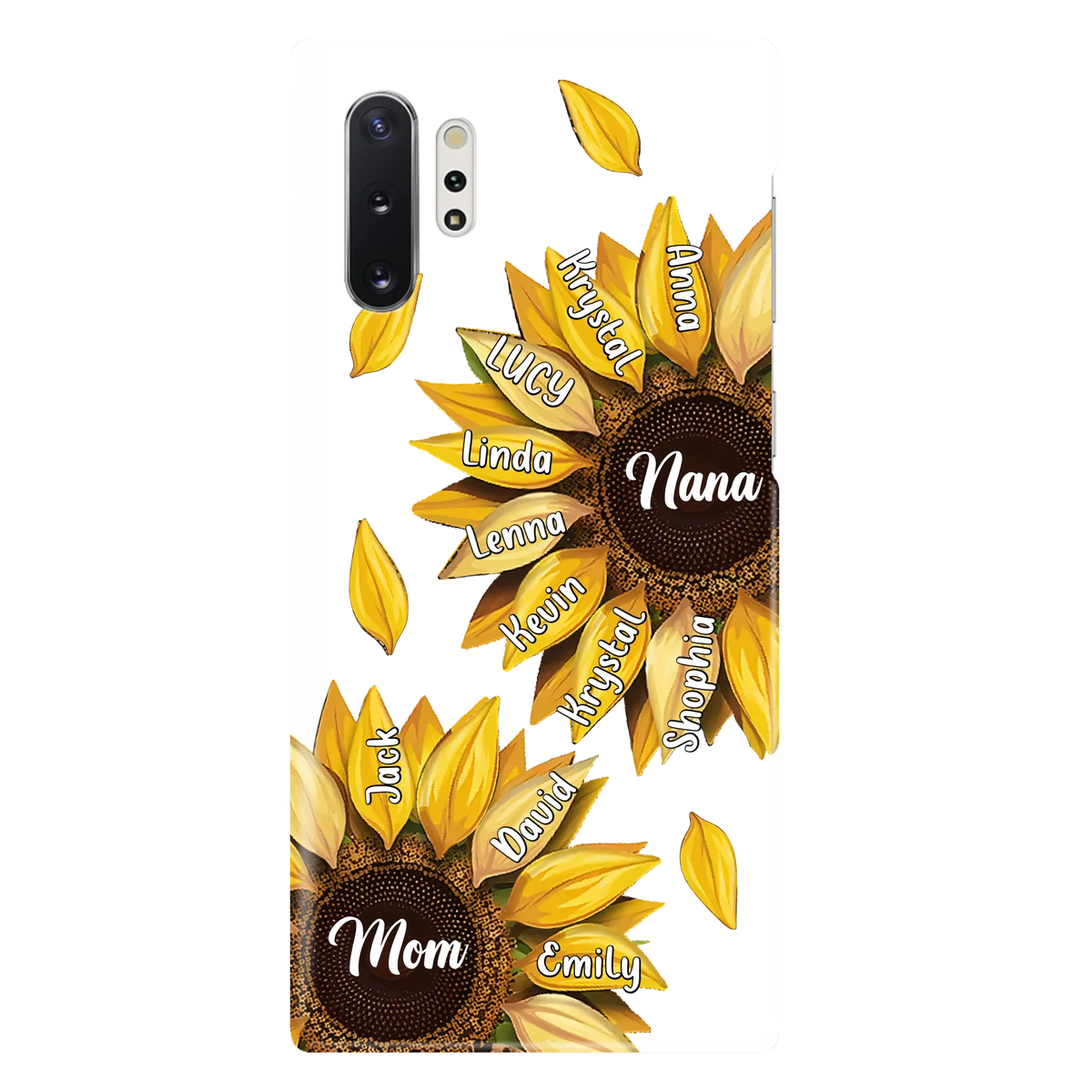 Custom Personalized Sunflower Grandma Phone Case -Upto 11 Kids - Mother's Day Gift Idea for Mom/Grandma -  Case For iPhone/Samsung