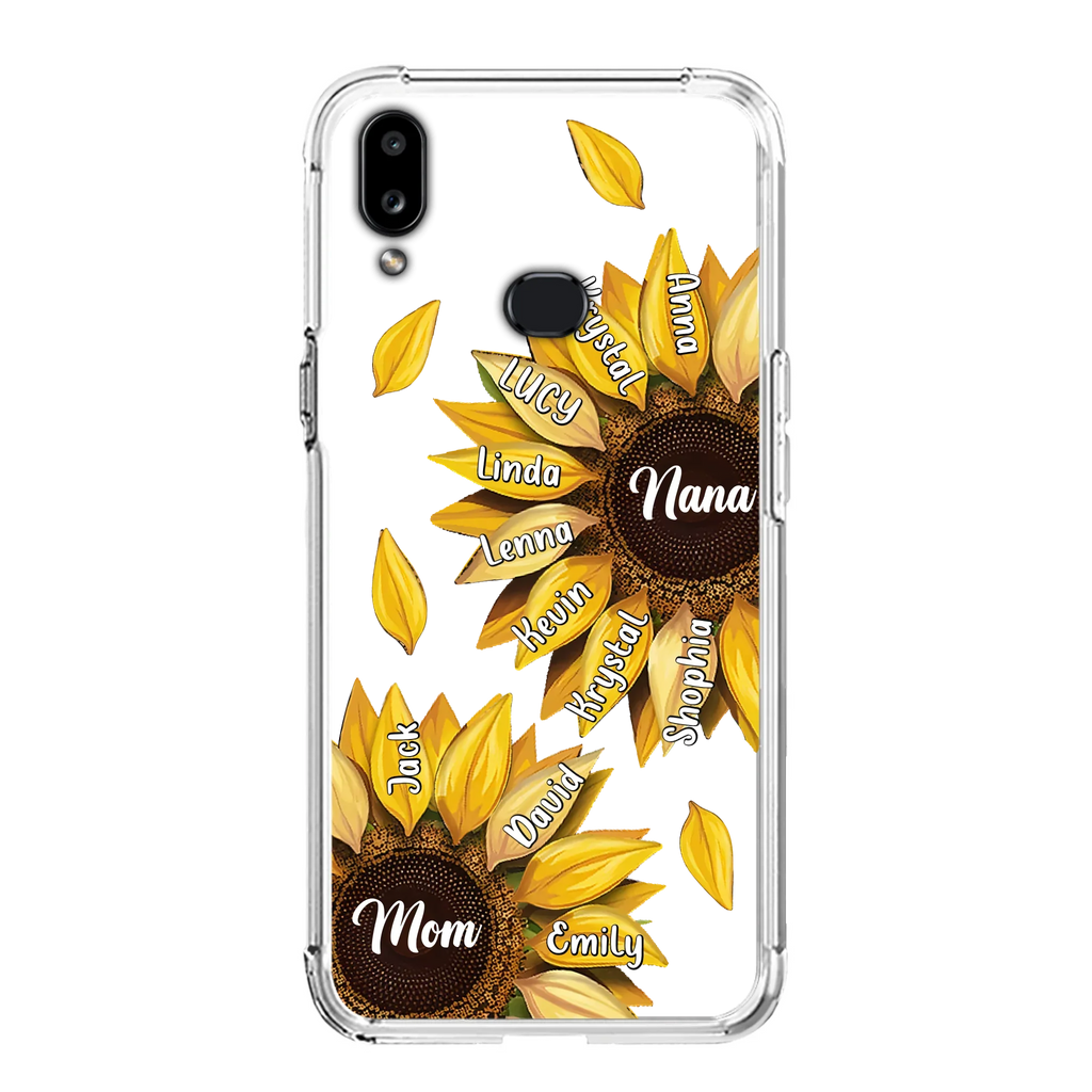 Custom Personalized Sunflower Grandma Phone Case -Upto 11 Kids - Mother's Day Gift Idea for Mom/Grandma -  Case For iPhone/Samsung