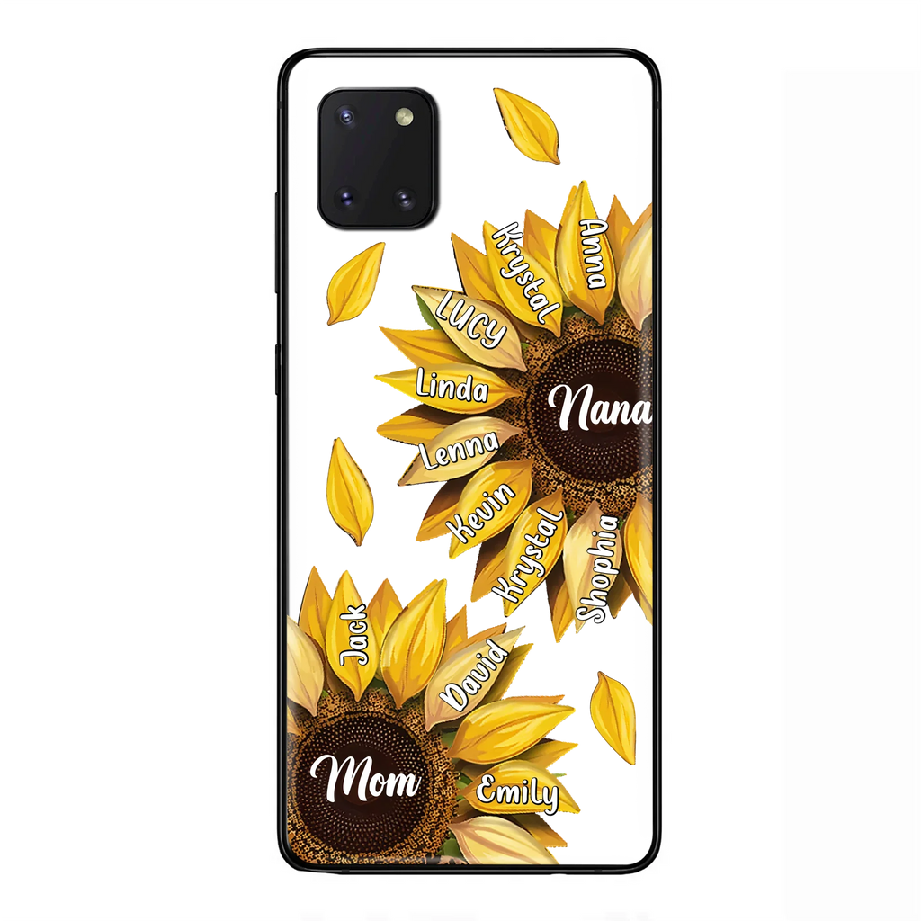 Custom Personalized Sunflower Grandma Phone Case -Upto 11 Kids - Mother's Day Gift Idea for Mom/Grandma -  Case For iPhone/Samsung