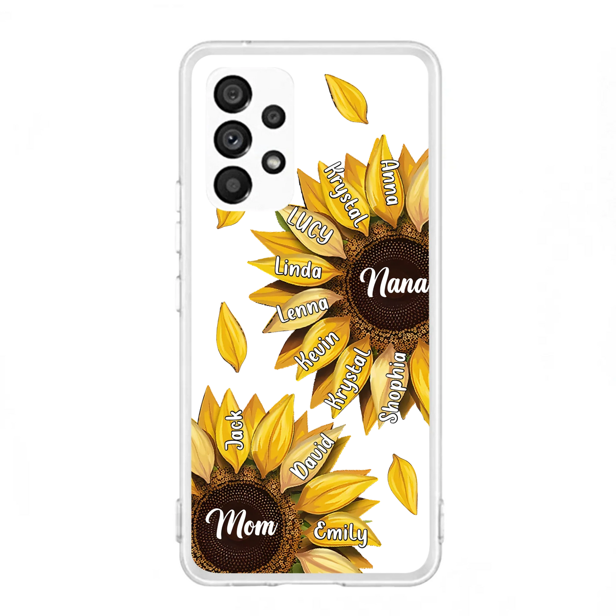 Custom Personalized Sunflower Grandma Phone Case -Upto 11 Kids - Mother's Day Gift Idea for Mom/Grandma -  Case For iPhone/Samsung