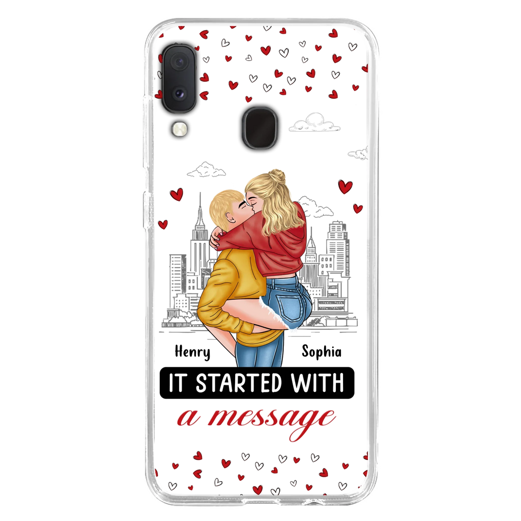 Custom Personalized Couple Phone Case For iPhone/ Samsung - Gift Idea For Couple - It Started With A Message