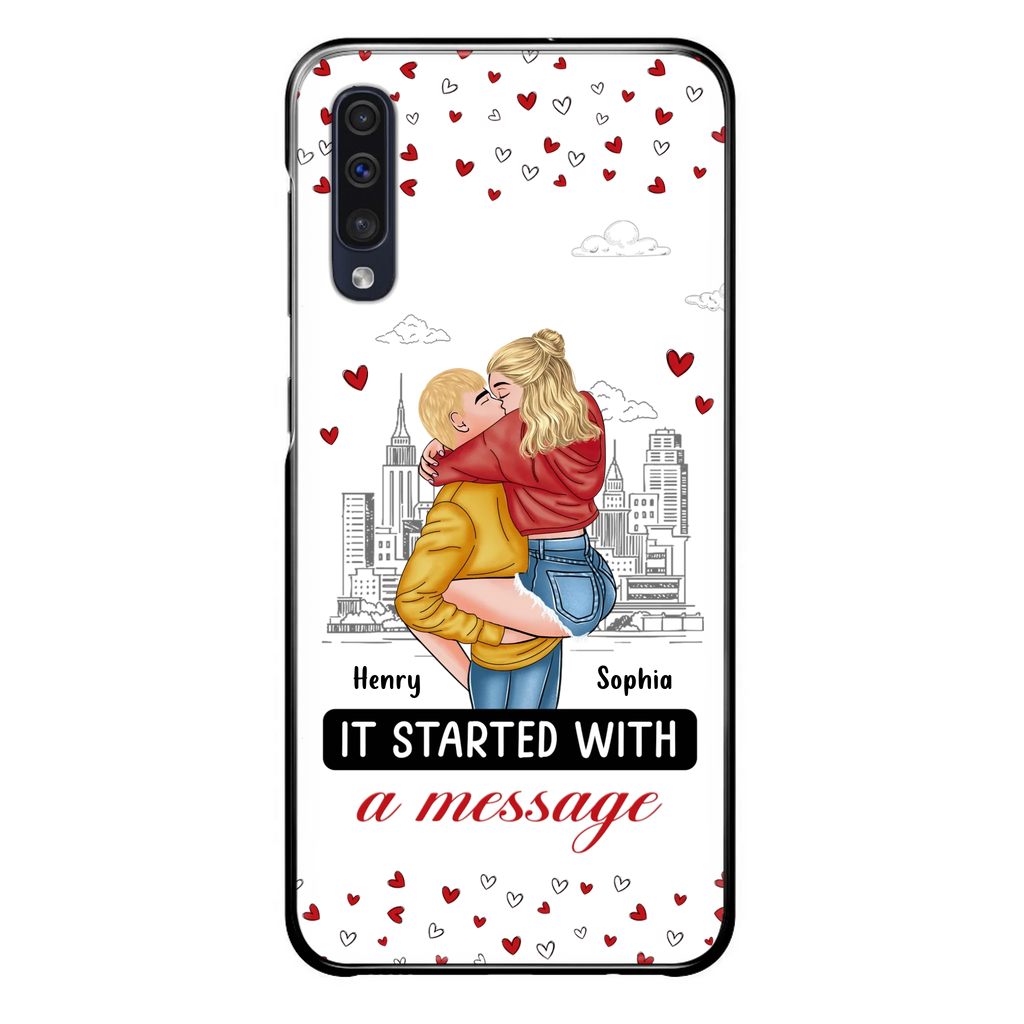 Custom Personalized Couple Phone Case For iPhone/ Samsung - Gift Idea For Couple - It Started With A Message