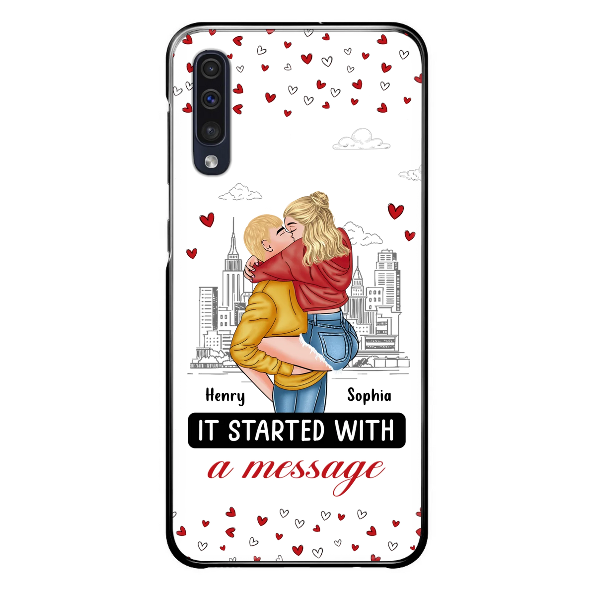 Custom Personalized Couple Phone Case For iPhone/ Samsung - Gift Idea For Couple - It Started With A Message