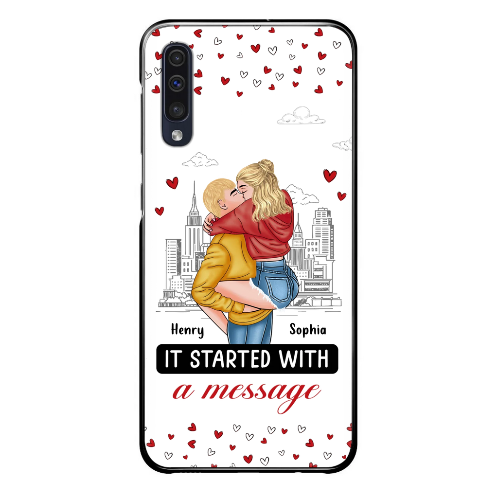 Custom Personalized Couple Phone Case For iPhone/ Samsung - Gift Idea For Couple - It Started With A Message