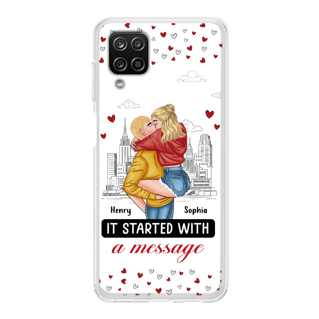 Custom Personalized Couple Phone Case For iPhone/ Samsung - Gift Idea For Couple - It Started With A Message