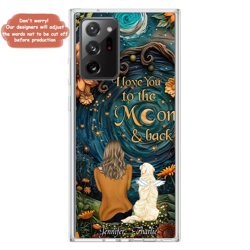 Personalized Galaxy Night Phone Case - Gift Idea For Pet Owner - Case For iPhone/Samsung - I Love You To The Moon & Back