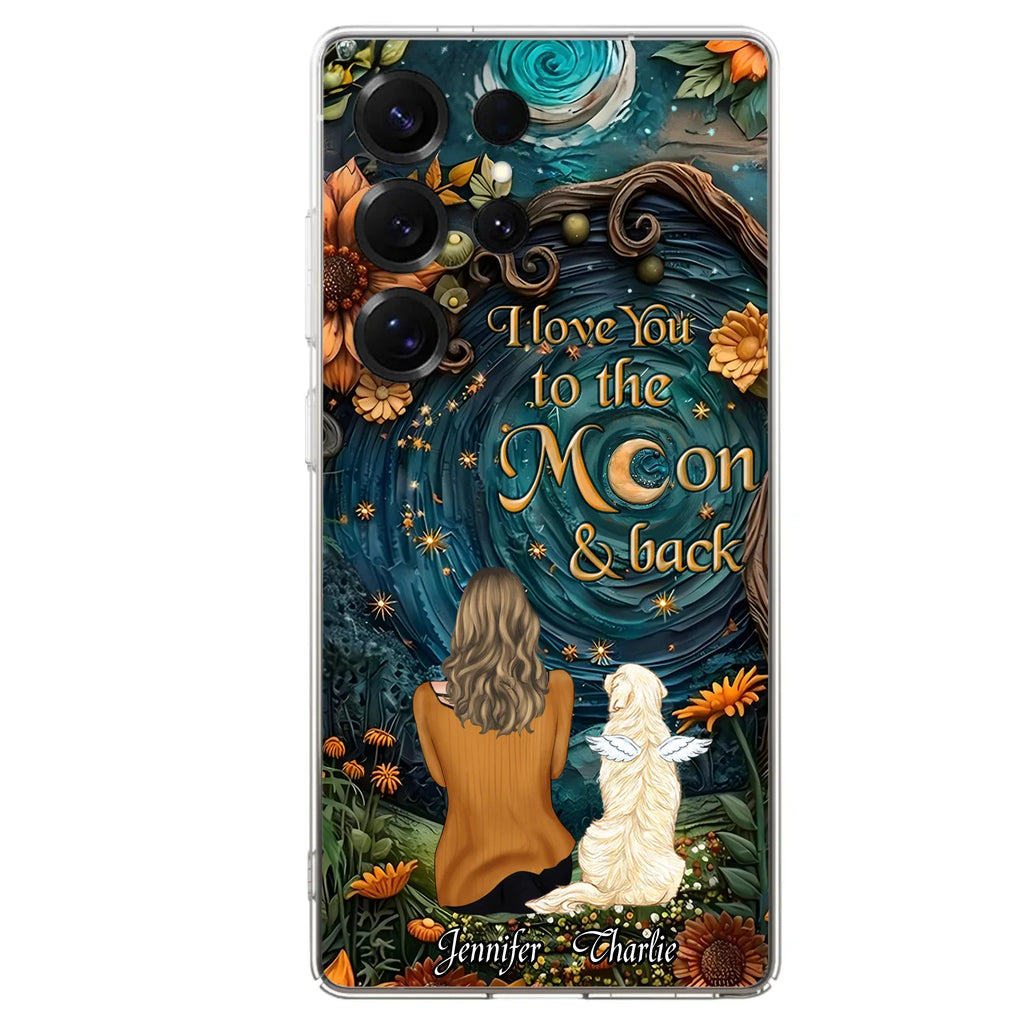 Personalized Galaxy Night Phone Case - Gift Idea For Pet Owner - Case For iPhone/Samsung - I Love You To The Moon & Back